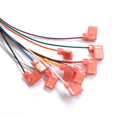 Wiring harness for industrial mechanical engineering with .187 flag terminals