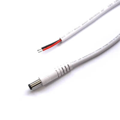 0.324 mm² DC cable with 5.5x2.1 mm barrel connector